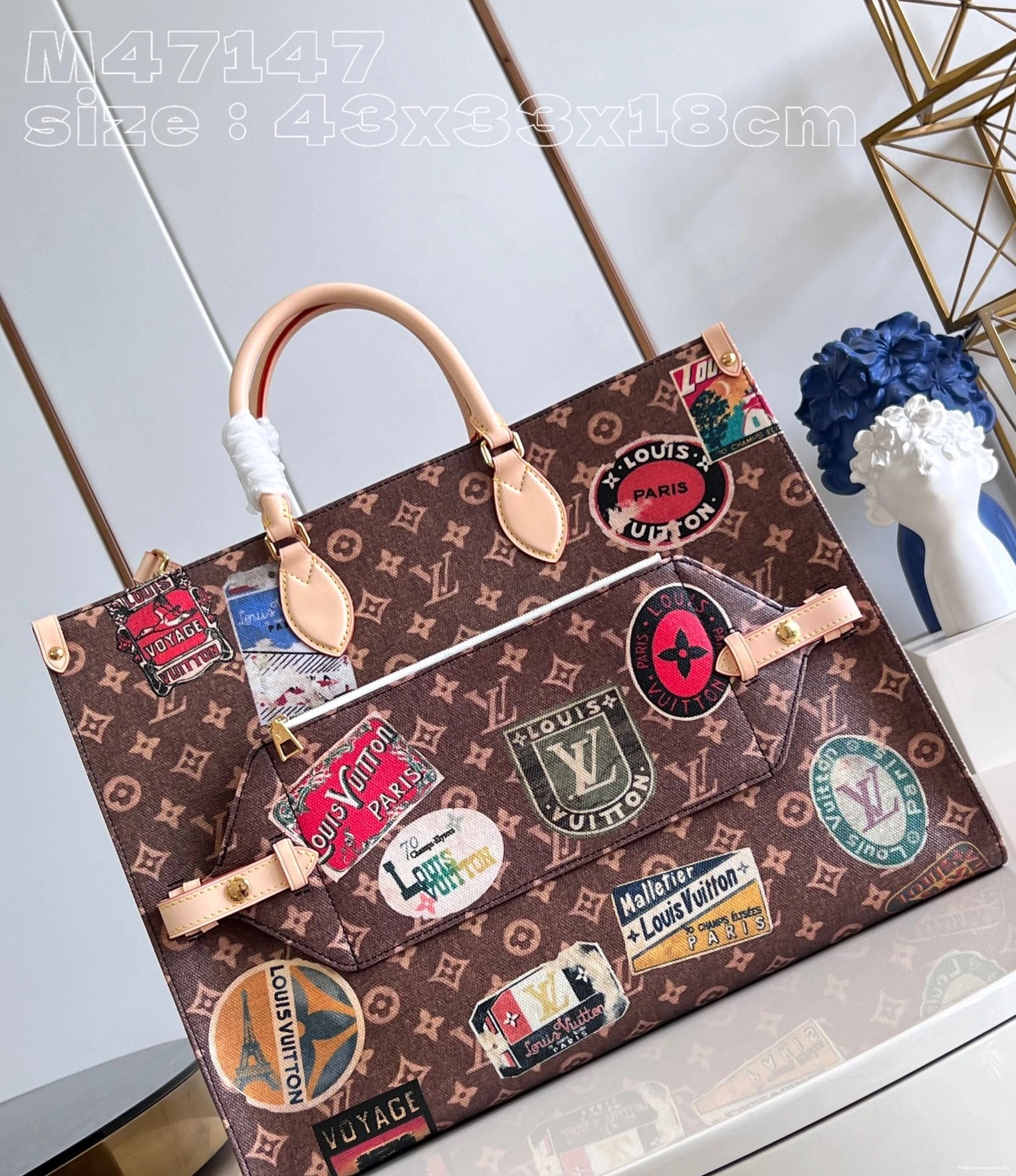 FS CHEAP VUITTON TOTE ONTHEGO BAG-43*33*18.5cm LOUIS Voyage 0711